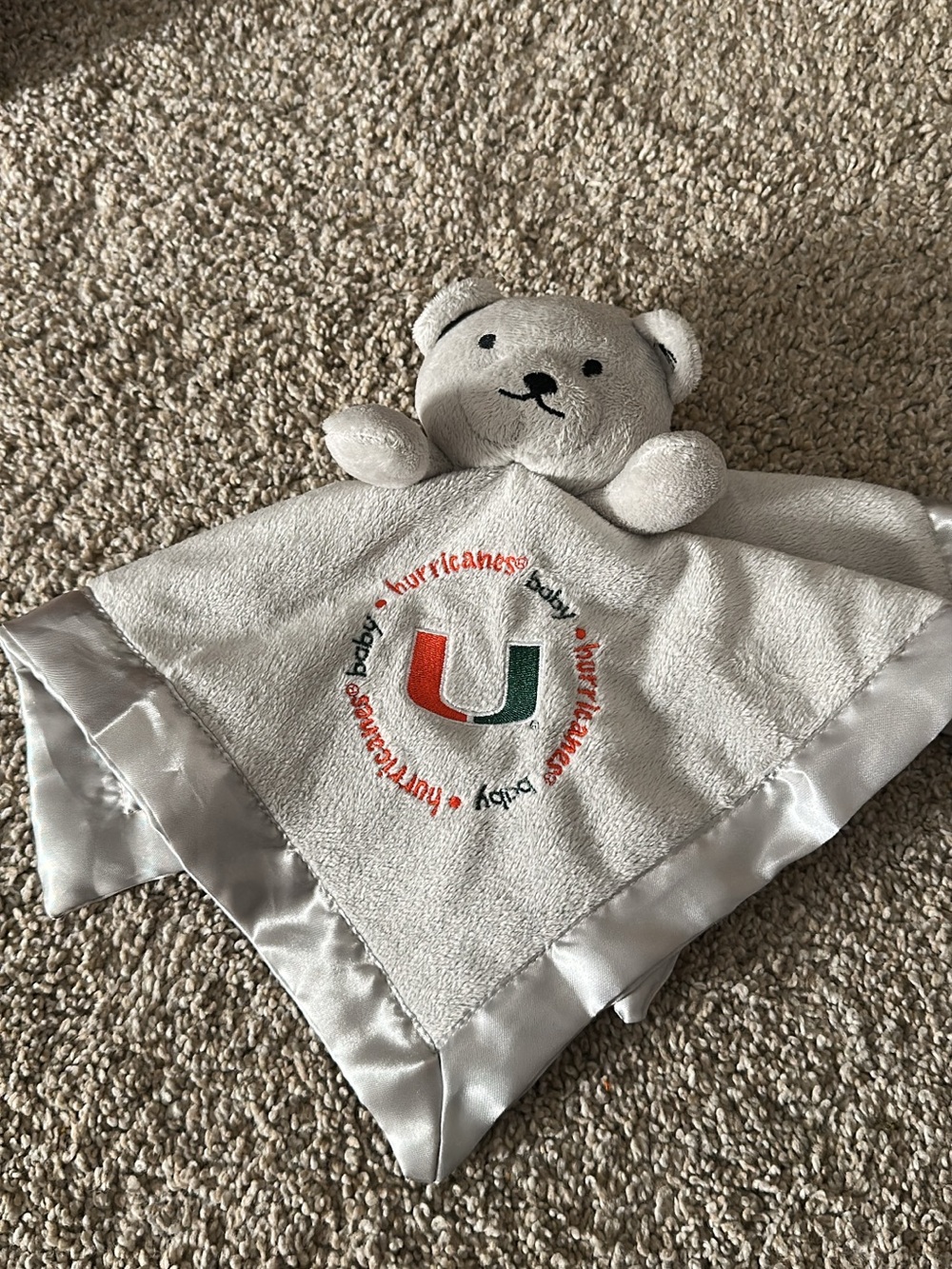 University of Miami Lovey / baby blanket